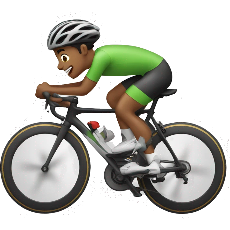 young Cyclist winning emoji