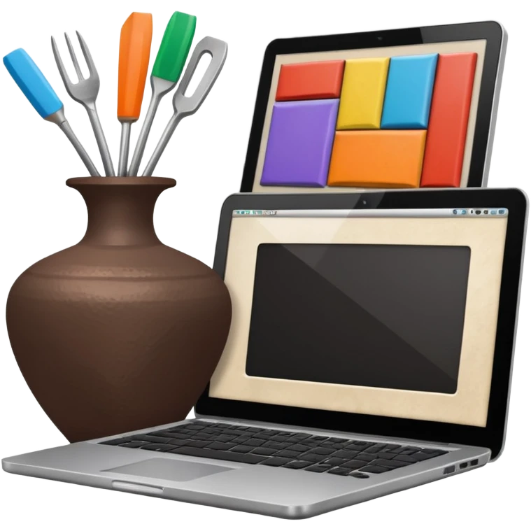 забрази асоціації: гончарство, ковальство, ІТ, фільми (в форматі емодзі-стікери)  emoji