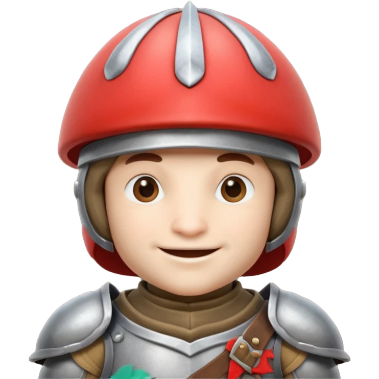mushroom knight portrait, head and shoulders only, mushroom cap helmet, tiny armor collar, heroic smile, fantasy vibe, 3D cartoon, mobile game icon style, clean background, no text, no watermark
 
 emoji
