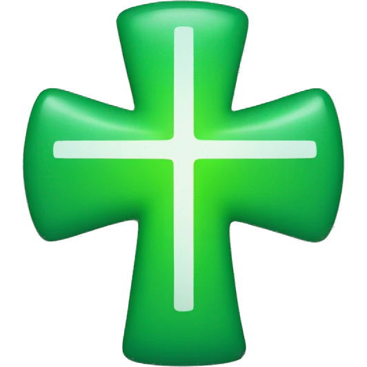 Medical green cross emoji