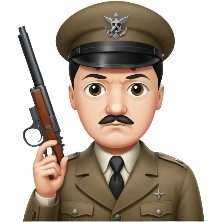 Hitler with Gun emoji