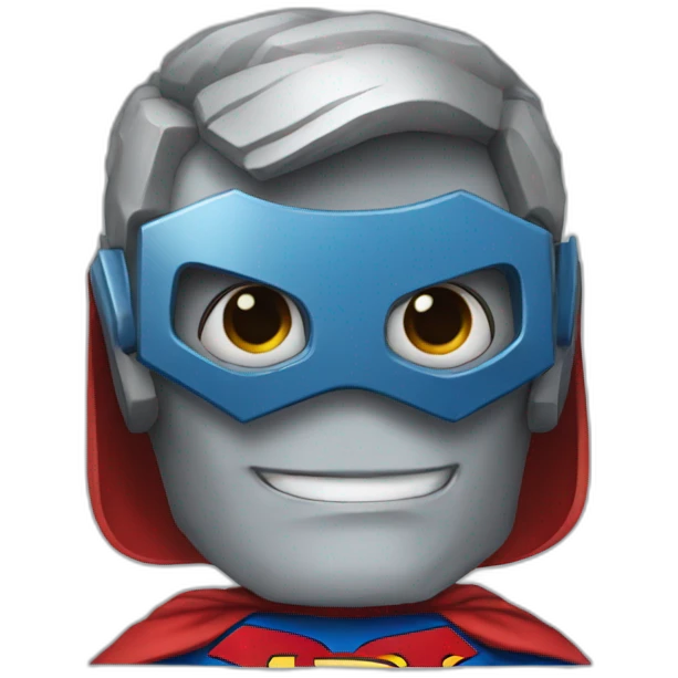 robot disguised as superman emoji