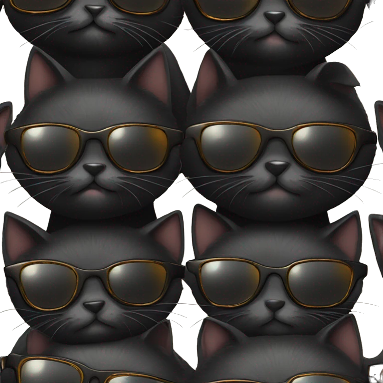 Black Cat with sunglasses emoji