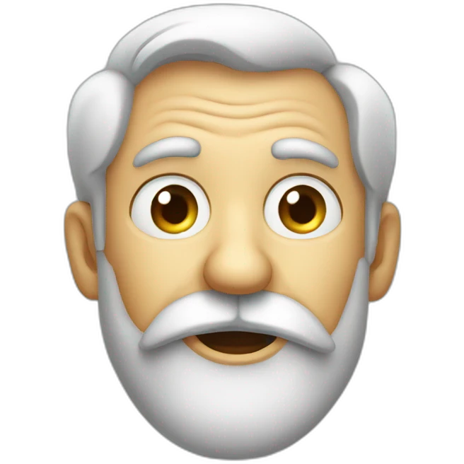 surprised old bearded guy with a monocle emoji