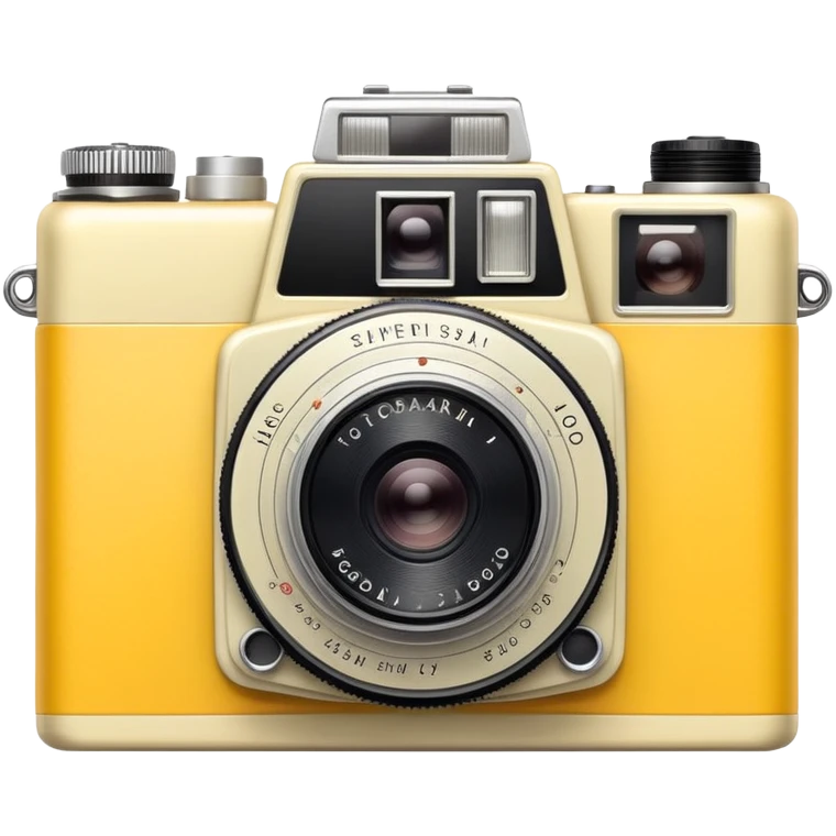 Vintage Kodak camera with yellow casing emoji