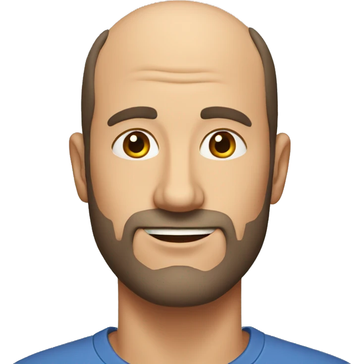 Dad with receding hairline and short beard emoji