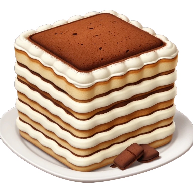 Square tiramisu emoji