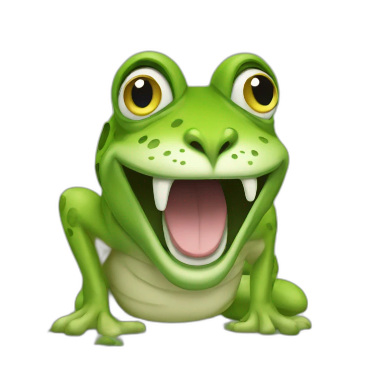 Grenouille sur lion emoji