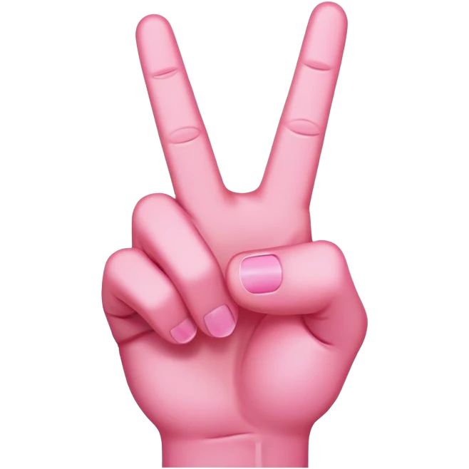 Pink middle finger emoji