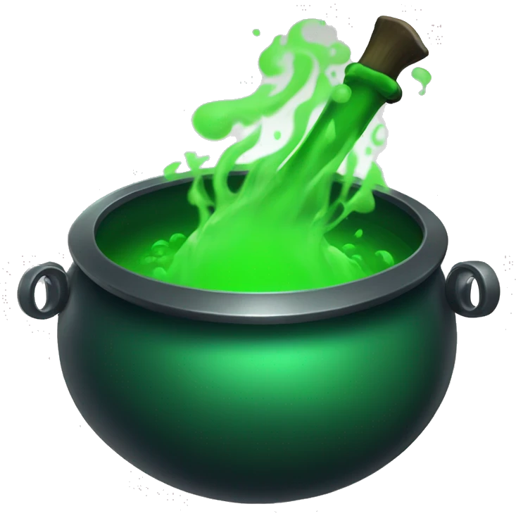 Witch's Cauldron green potion emoji