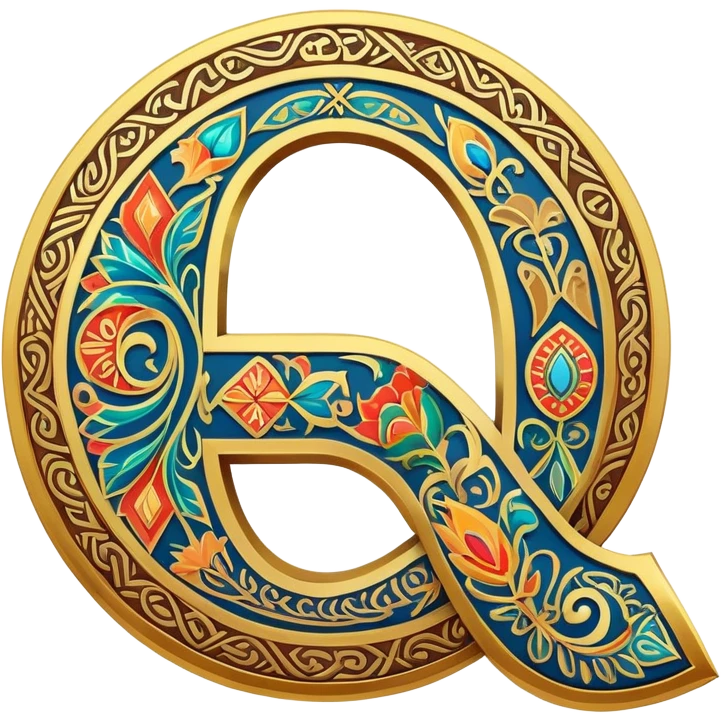 Russian ruble symbol (₽) adorned with Udmurt tribal patterns, colorful ethnic ornaments, decorative geometric motifs emoji