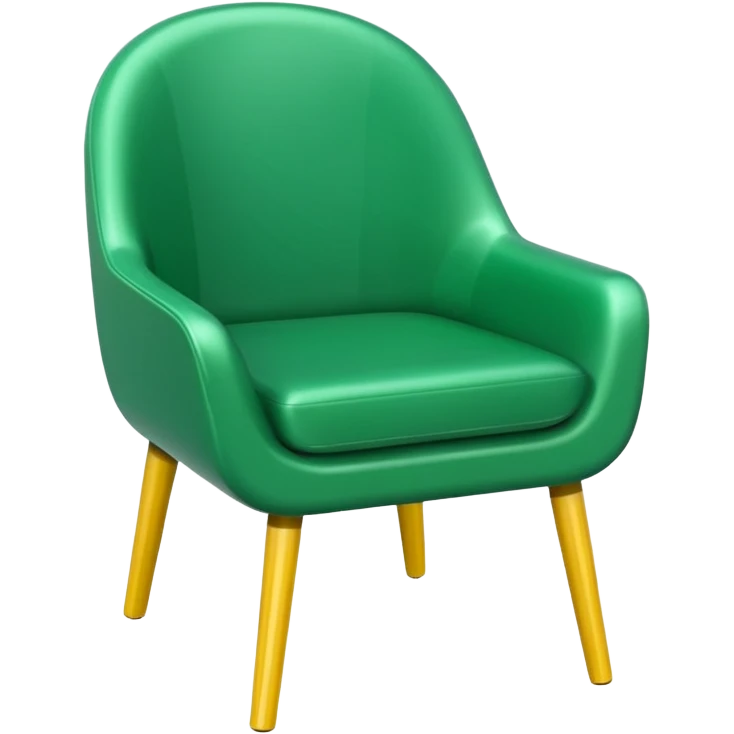 Silla de plástico verde emoji