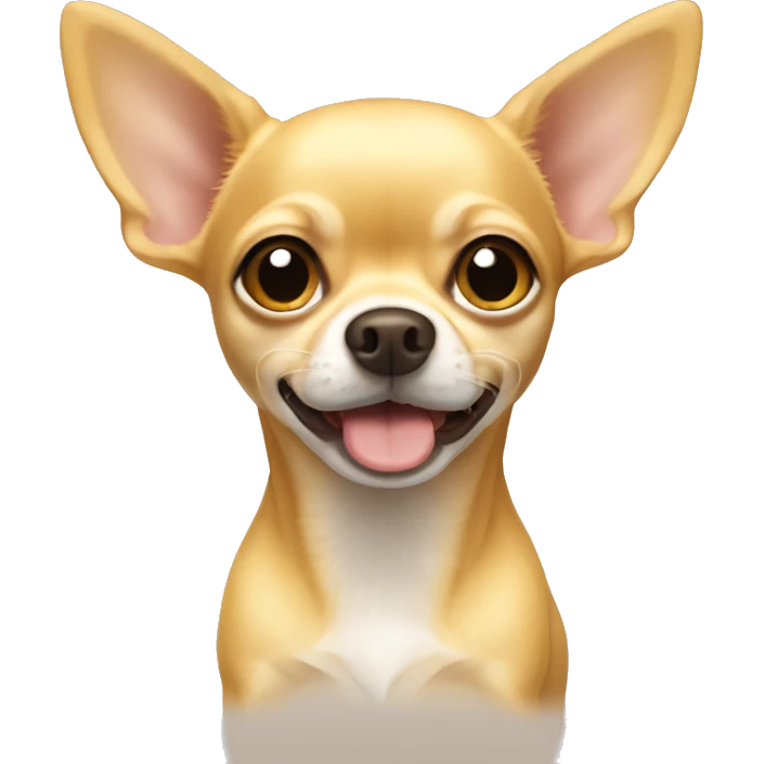 Yellow Chihuahua with light brown nose emoji