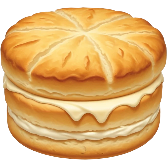 fluffy buttermilk biscuit, golden top emoji