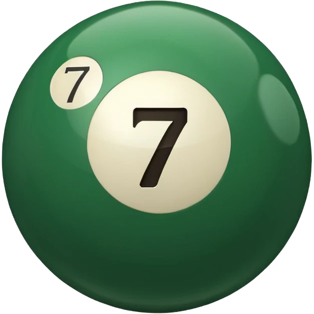green billiard ball 7 number  emoji