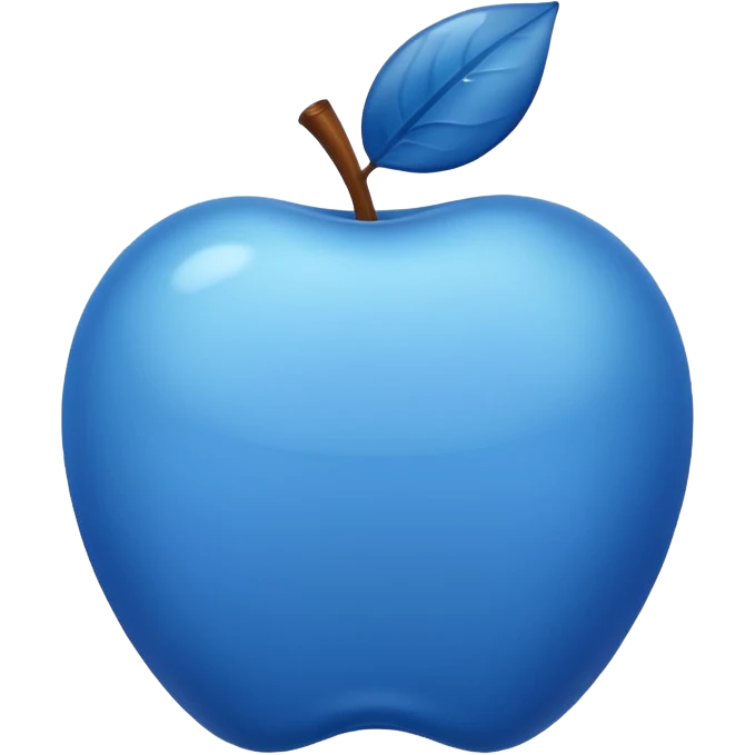 A Blue Apple emoji