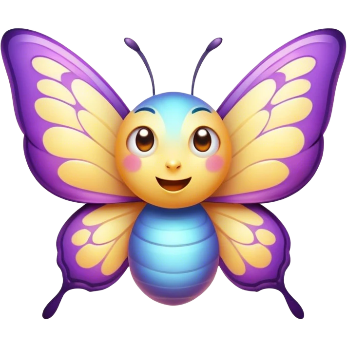 Cinematic Cheeky Butterfly Portrait Emoji, Head tilted dramatically with an exaggeratedly surprised expression, featuring a petite, vibrant body with wide, comically expressive eyes full of playful mischief and animated, fluttering wings, Simplified yet hilariously expressive features, highly detailed, glowing with a slightly sassy pastel glow, high shine, dramatic yet playful, stylized with an air of cheeky garden mischief, soft glowing outline, capturing the essence of a meme-worthy butterfly that looks ready to flutter its way into viral fame! emoji