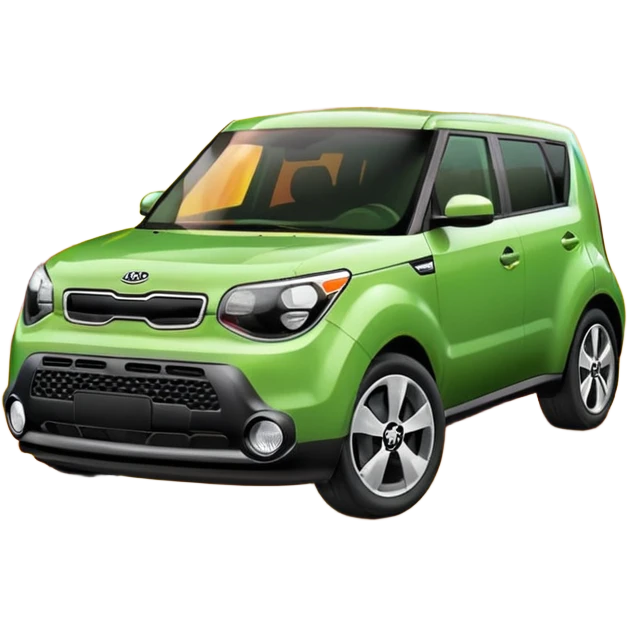 Green Kia soul on fire emoji