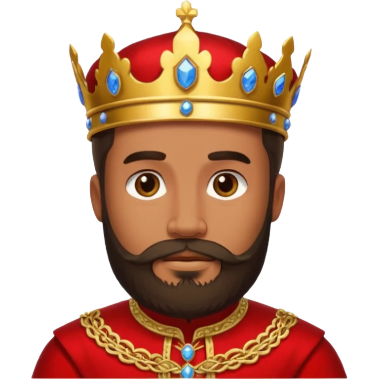 bearded royal man wear red  emoji