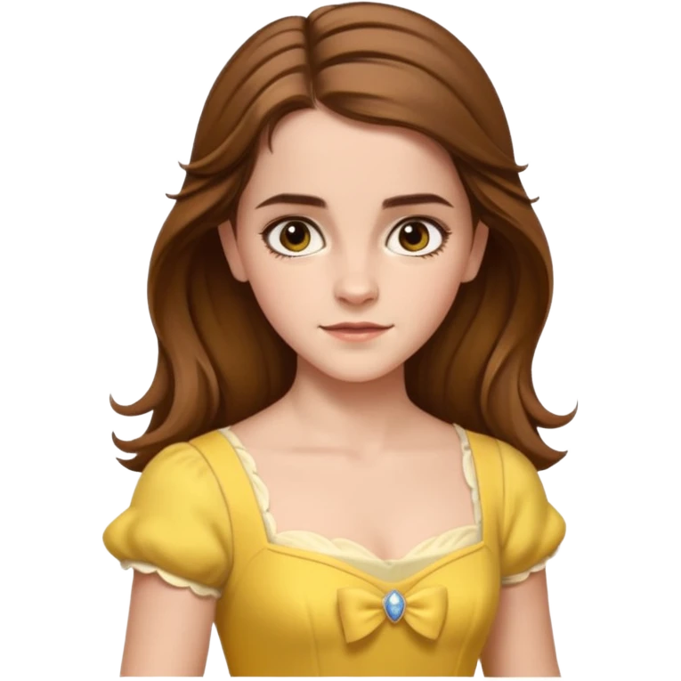 emma watson long hair as belle Cinematic Realistic emoji