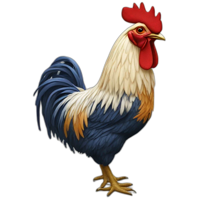 A COCKEREL IN AN EMBROIDERED SHIRT emoji