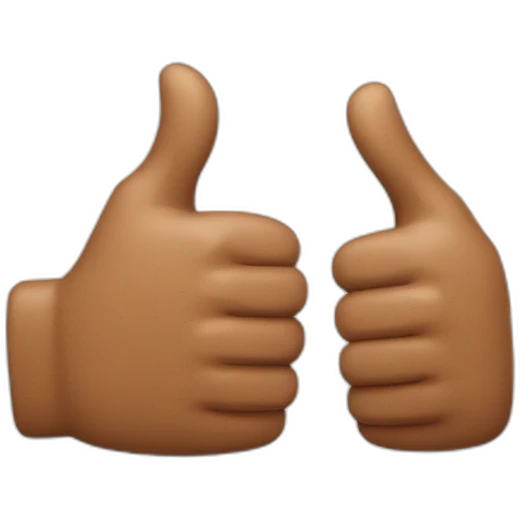 thumbs up and down emoji