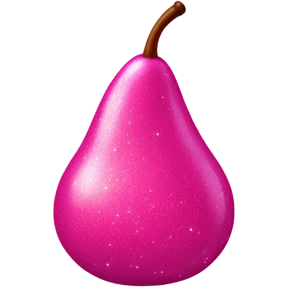 Hot pink realistic pear with glitter  emoji