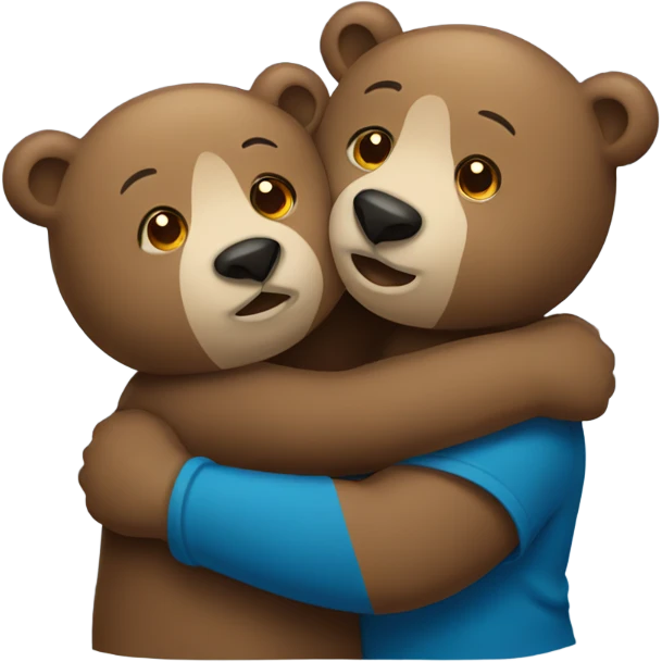 two bears hug  emoji