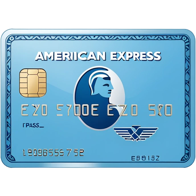Light blue American Express card emoji