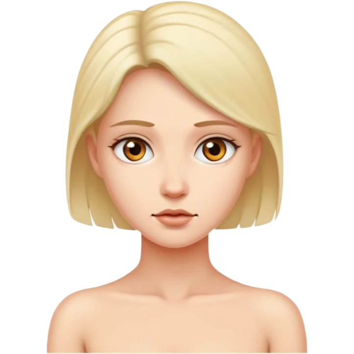 Naked woman staring at you emoji