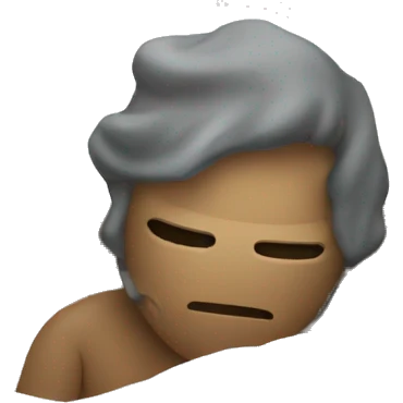 A man have mask and sleeping on bed emoji