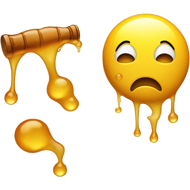 Yellow emoji throwing up honey emoji