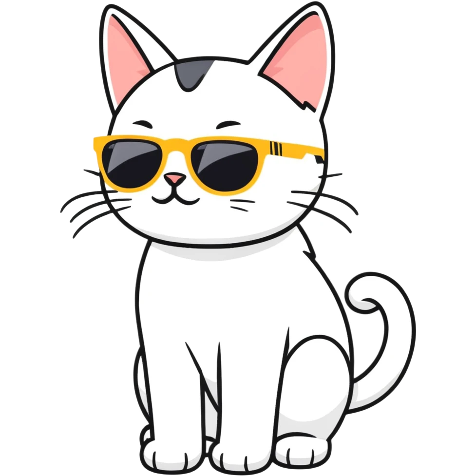 Cat with sunglasses emoji
