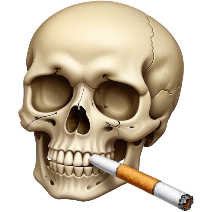 skull and cig emoji