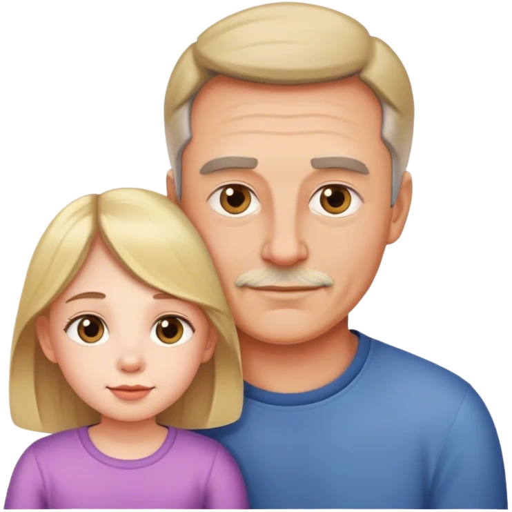 Dad with daughter  emoji