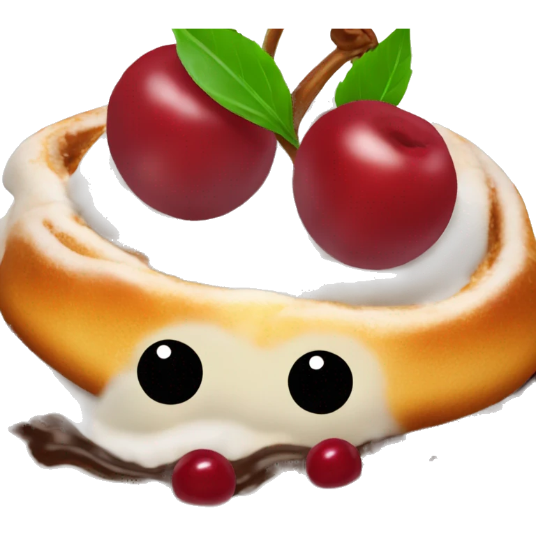 Cinnabon with cherries on top emoji