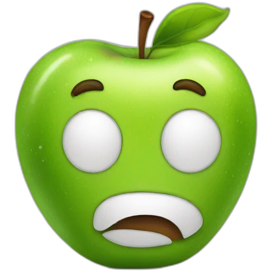 humanized apple emoji