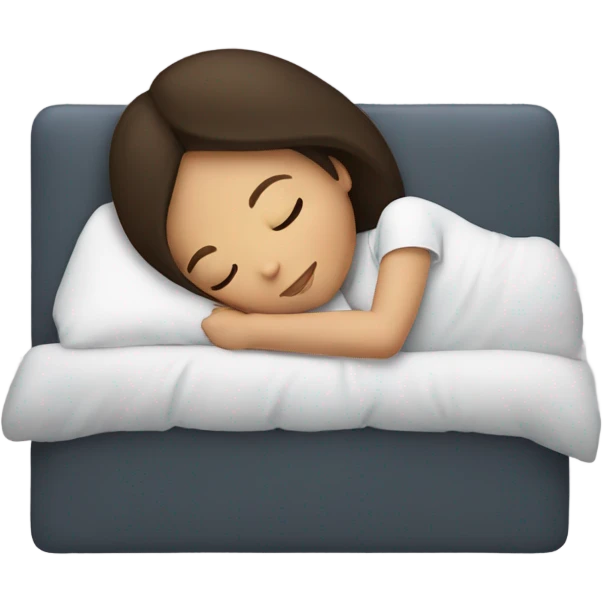 Brunette girl sleeping emoji