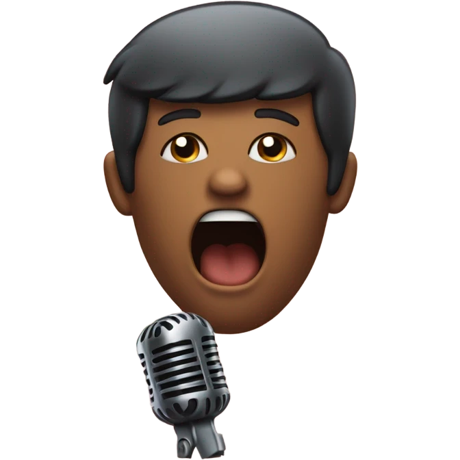 person singing emoji