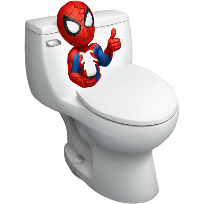 Spiderman THUMB UP toilet emoji