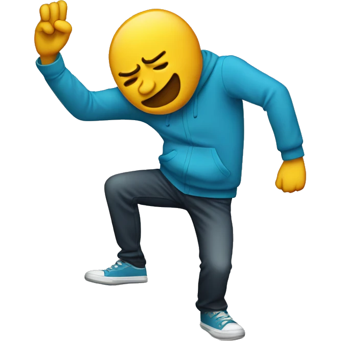 Someone dabbing emoji