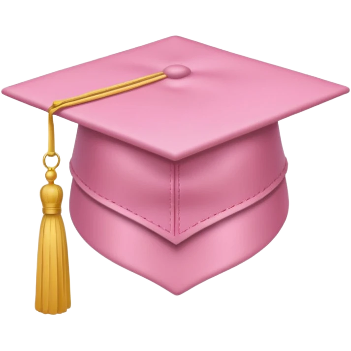 light pink graduation hat emoji