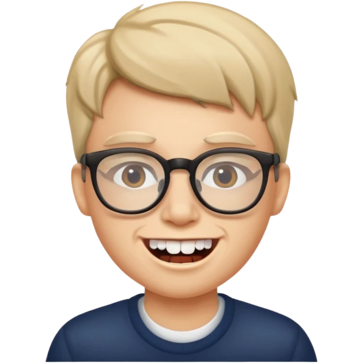  안경쓰고 덧니있는 사람 emoji