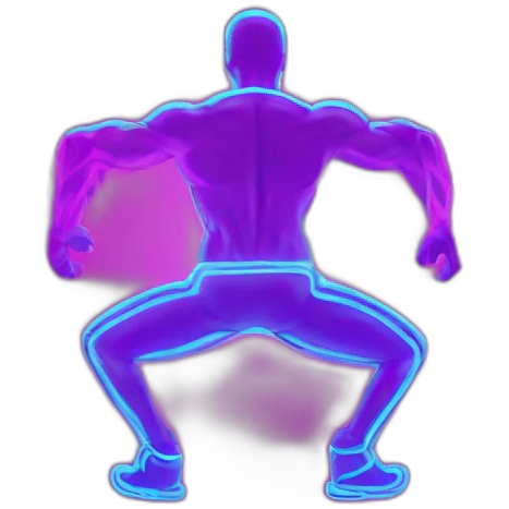 Juicy booty neon sign style man emoji