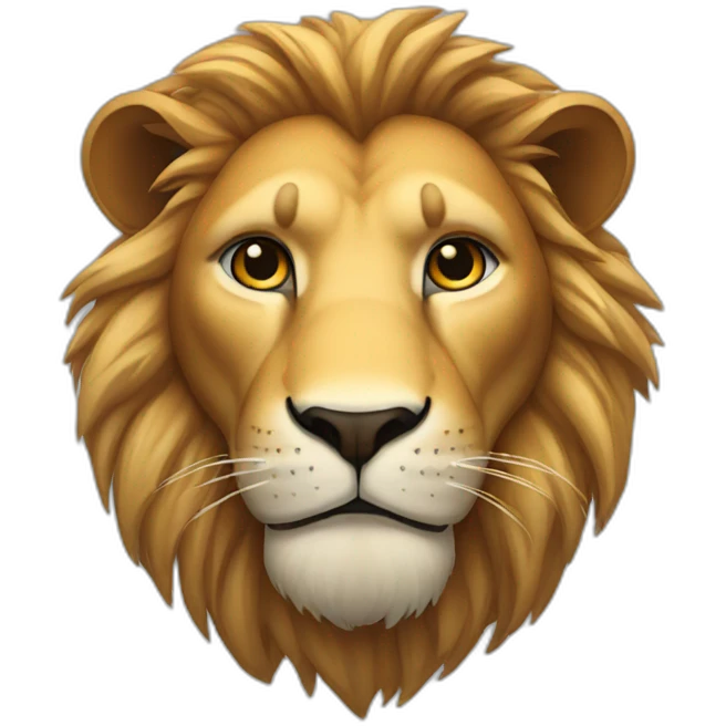 Lion face looking left emoji