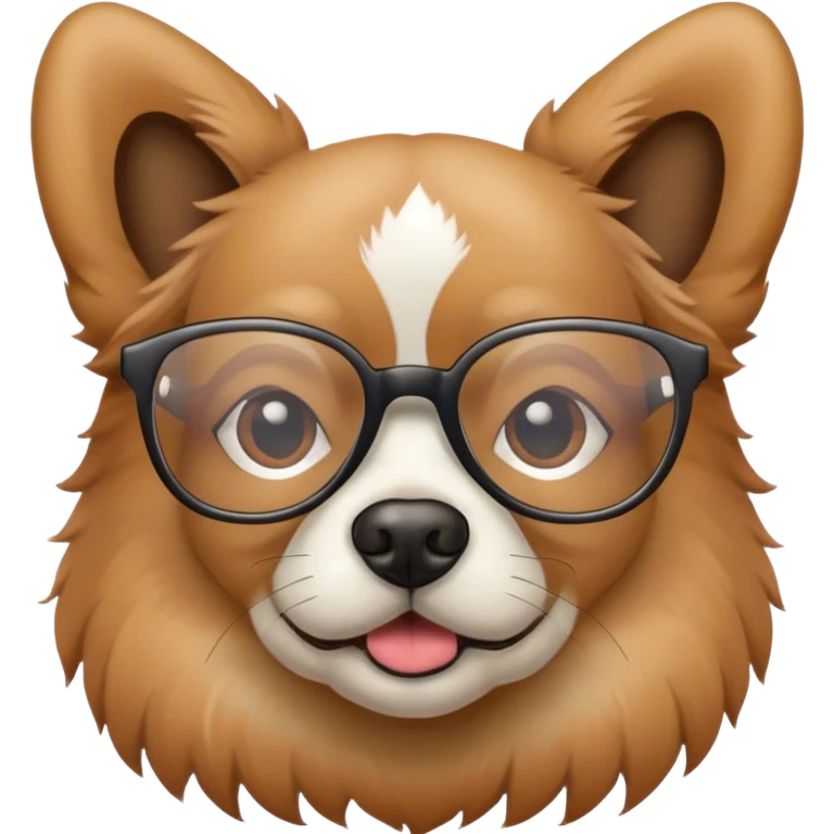 perro con lentes emoji