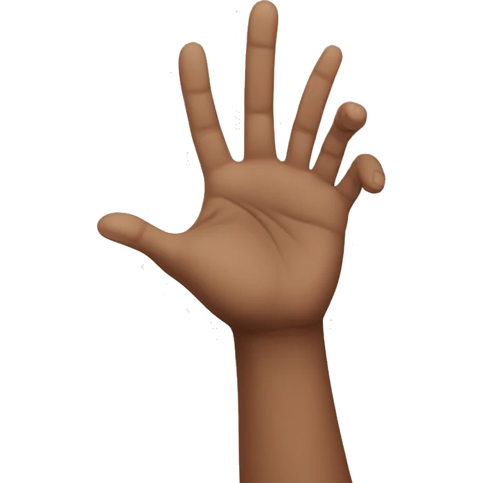 A hand doing the me-too sign in sign-language emoji