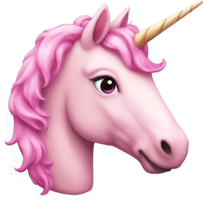 Pink unicorn emoji