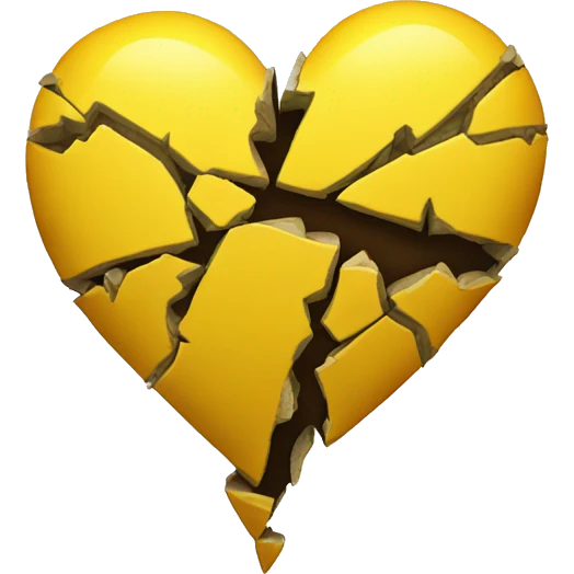 Broken yellow heart  emoji