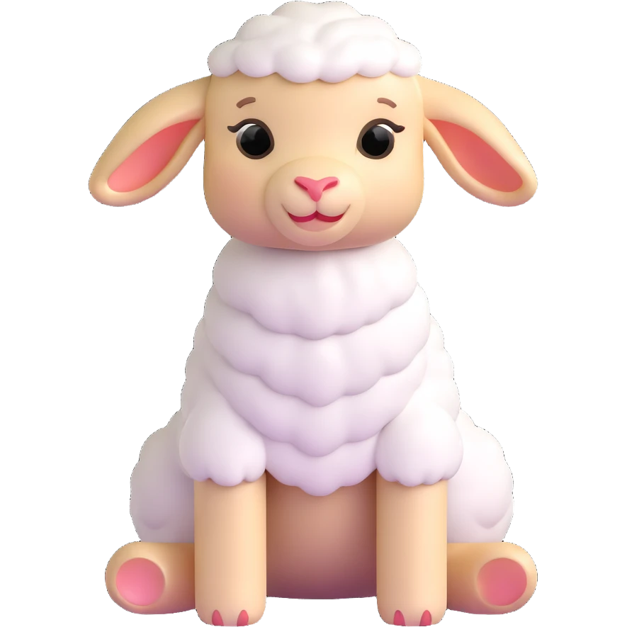 cute lamb sitting emoji